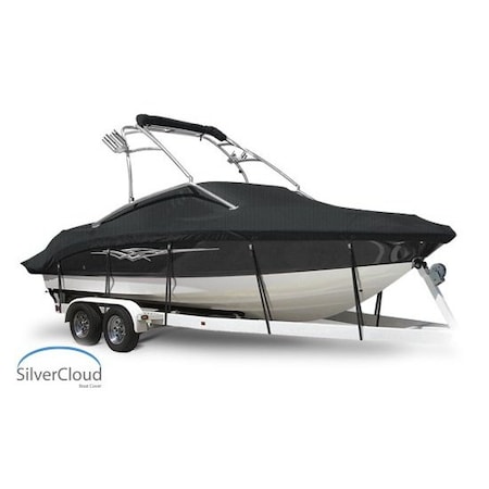 Eevelle Boat Cover DECK BOAT Ski Tower Inboard Fits 23ft 6in L up to 102in W Charcoal SCDKSK23102-CHL